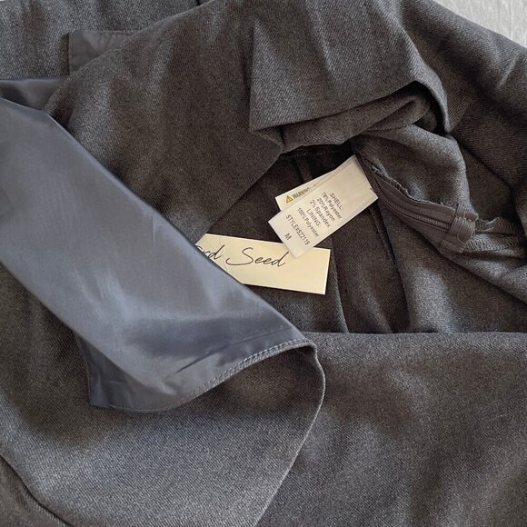 LAST ONE Tomboy Edgy Hipster Wrap Belted Pleated Grunge Mini Skirt Graphite Grey - Picture 7 of 10